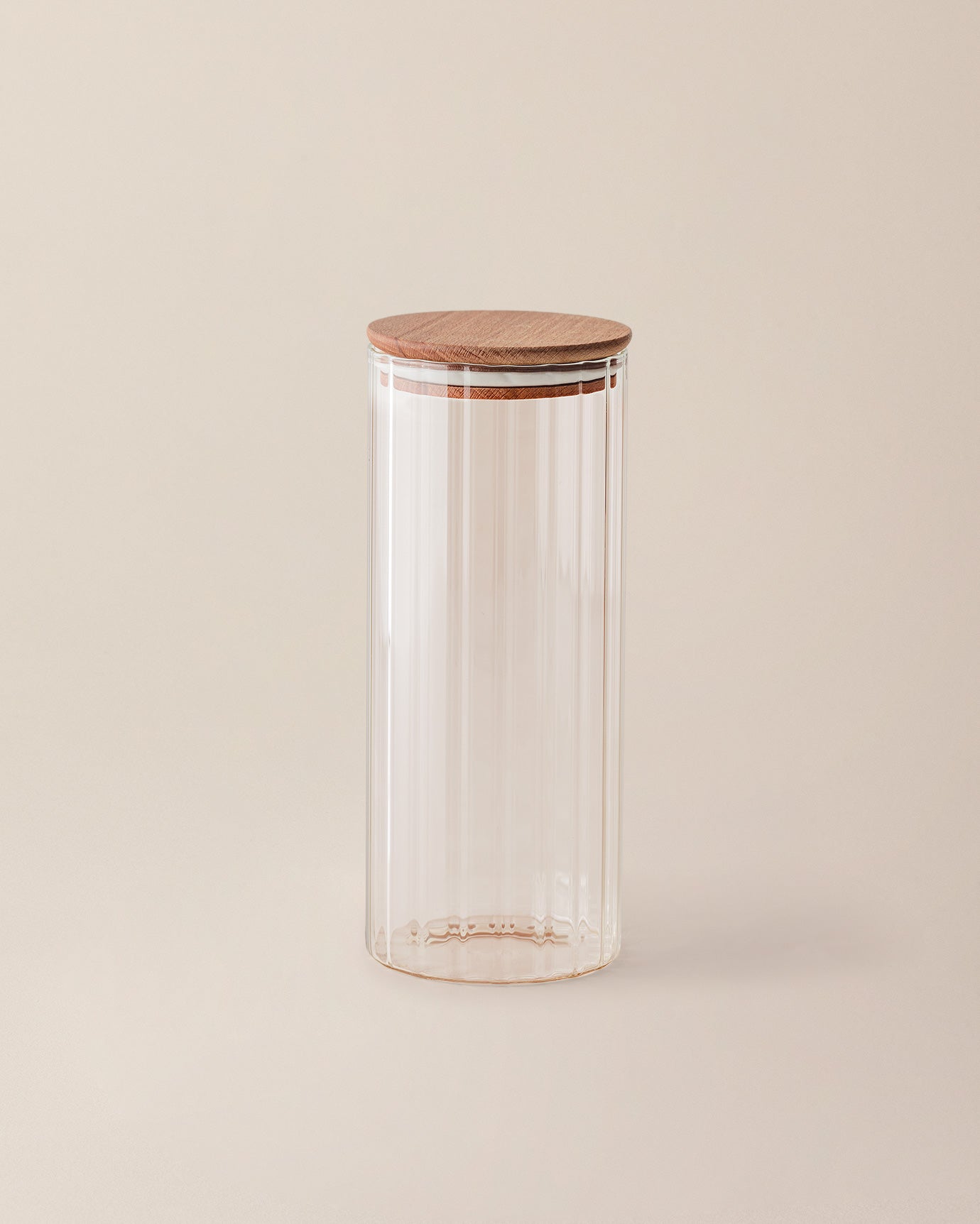 360ML Cylinder Glass Spice Jar with Airtight Lid - Clear Food Storage Container