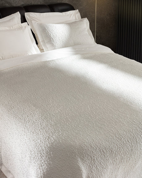 Cotton Blend 7-Piece Bridal Bedding Set - Pristine White Comfort