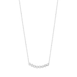 925 Sterling Silver 8-Stone Rivière Necklace - White Zircon
