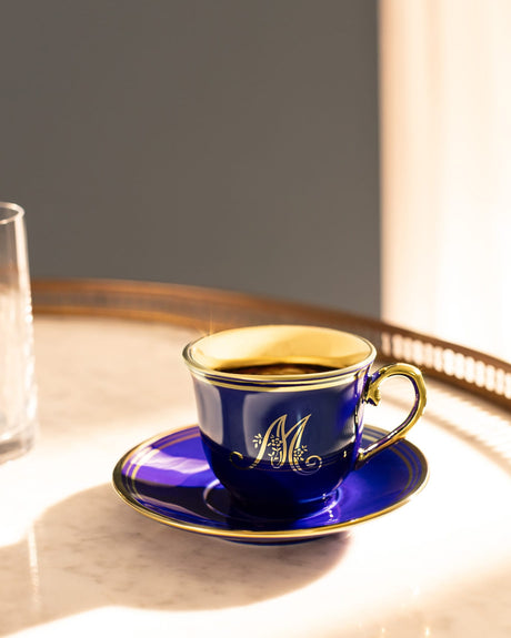 New Bone China 4-Piece Coffee Cup Set - Vibrant & Colorful Design