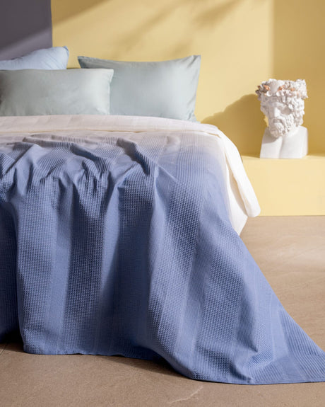 100% Cotton King Size Quilted Bedspread - Distinctive Printed Design