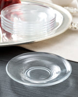 Glass Tea Saucer Set of 6 - Marmion Organically Painted Design