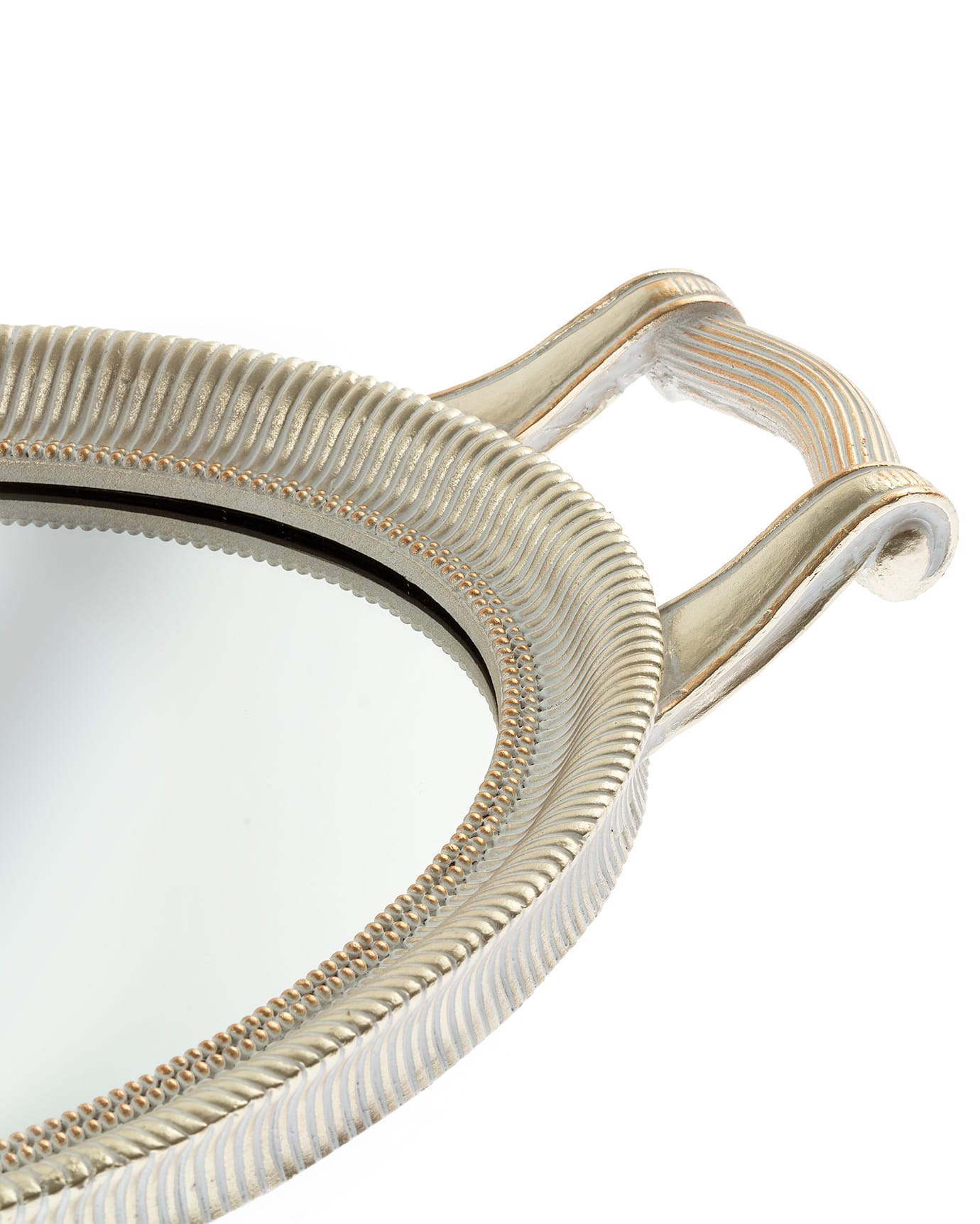 Luxurious Gold-Toned Polyester Serving Tray - Modern & Durable
