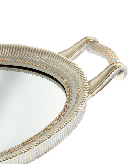 Luxurious Gold-Toned Polyester Serving Tray - Modern & Durable