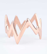 Premium 925 Sterling Silver Thick Zigzag Ring