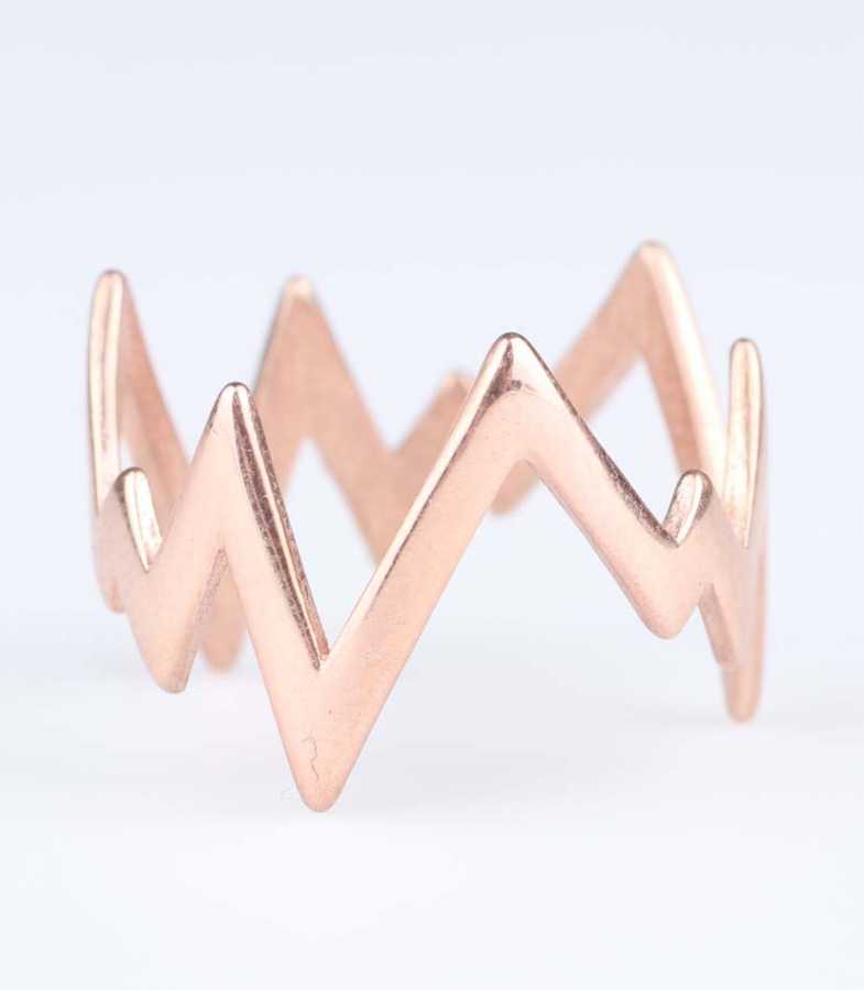Premium 925 Sterling Silver Thick Zigzag Ring