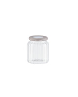 Clear Borosilicate Glass Food Storage Jar with Airtight Lid