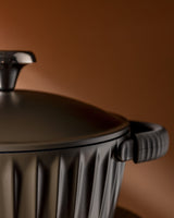 20 cm Brown Cooking Pot with Lid - Durable Kitchen Saucepan