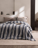 Nanny Double Bed Blanket - Gray and Indigo
