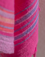 100% Cotton Double Face Turkish Bath & Beach Towel - Dark Pink