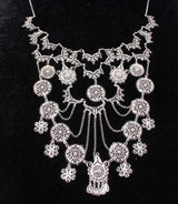 925 Sterling Silver Floral Filigree Necklace - Turkish Design