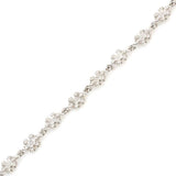 Sterling Silver Snowflake Bracelet - Sparkling Zircon Design