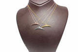 925 Sterling Silver Half Crescent Necklace - Modern Elegance