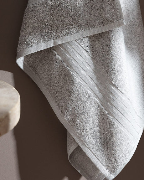 TENCEL Blend Face Towel - Ultra Soft & Absorbent Hand Towel - Light Grey