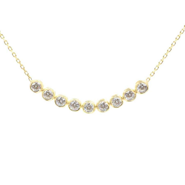 Premium 925 Sterling Silver White Stone Waterfall Necklace