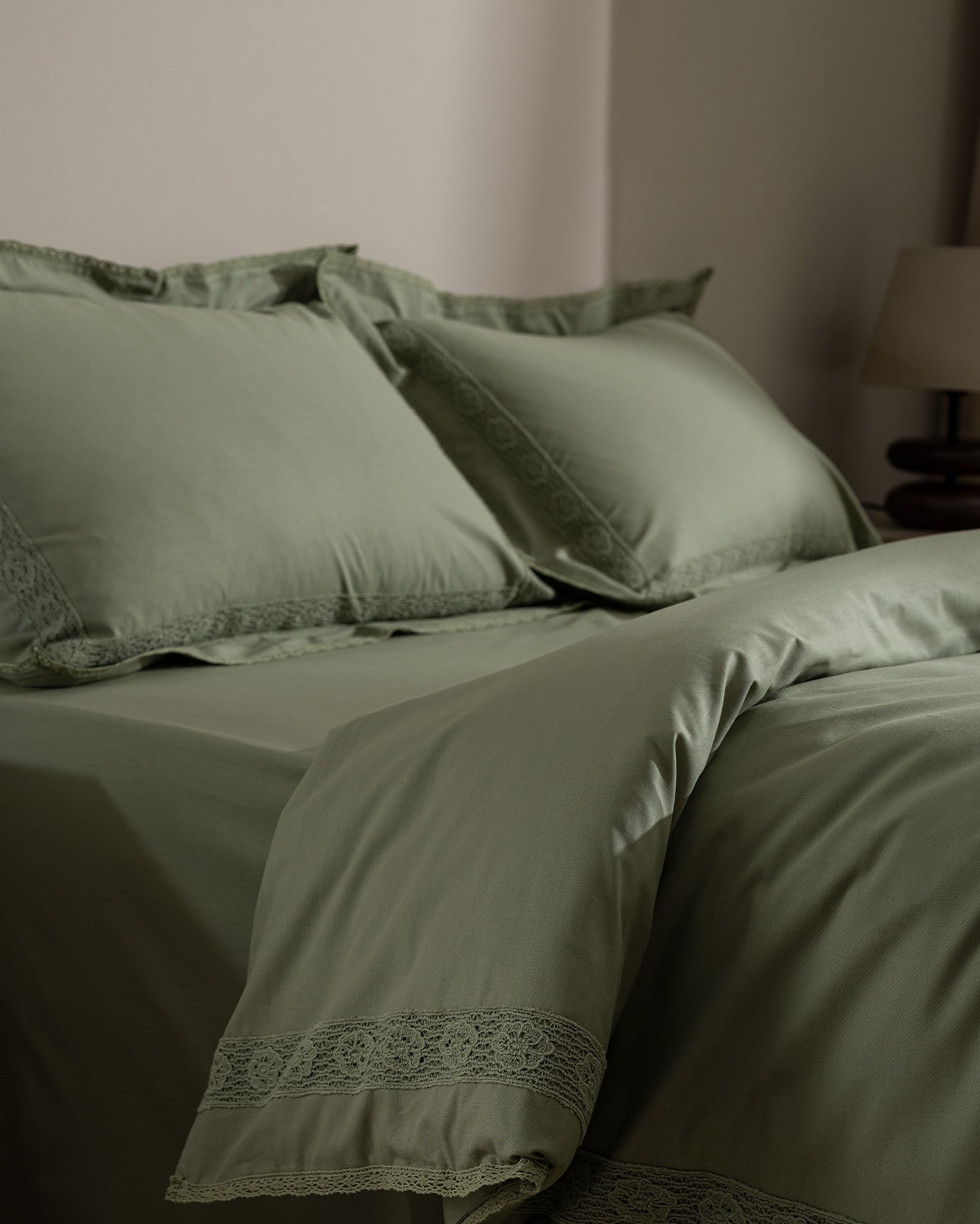 100% Cotton Double Duvet Cover Set - Embroidered