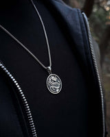 Collier Médaillon Dragon en Argent Sterling - Symbole de Pouvoir Mythique