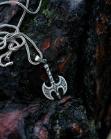 Sterling Silver Axe Pendant Necklace - Determination & Strength