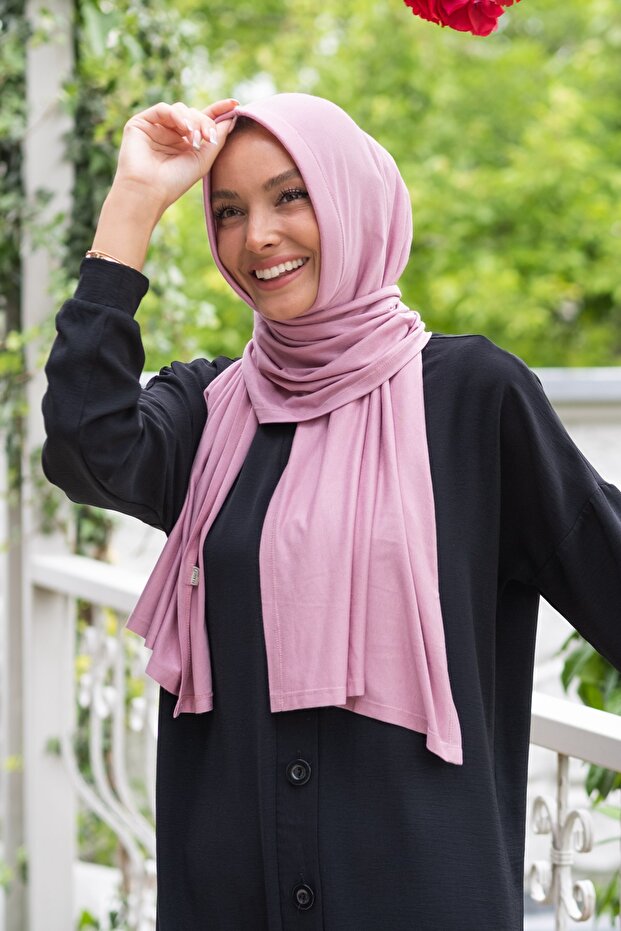 Ready-to-Wear Jersey Shawl - Easy-Style Rose Pink