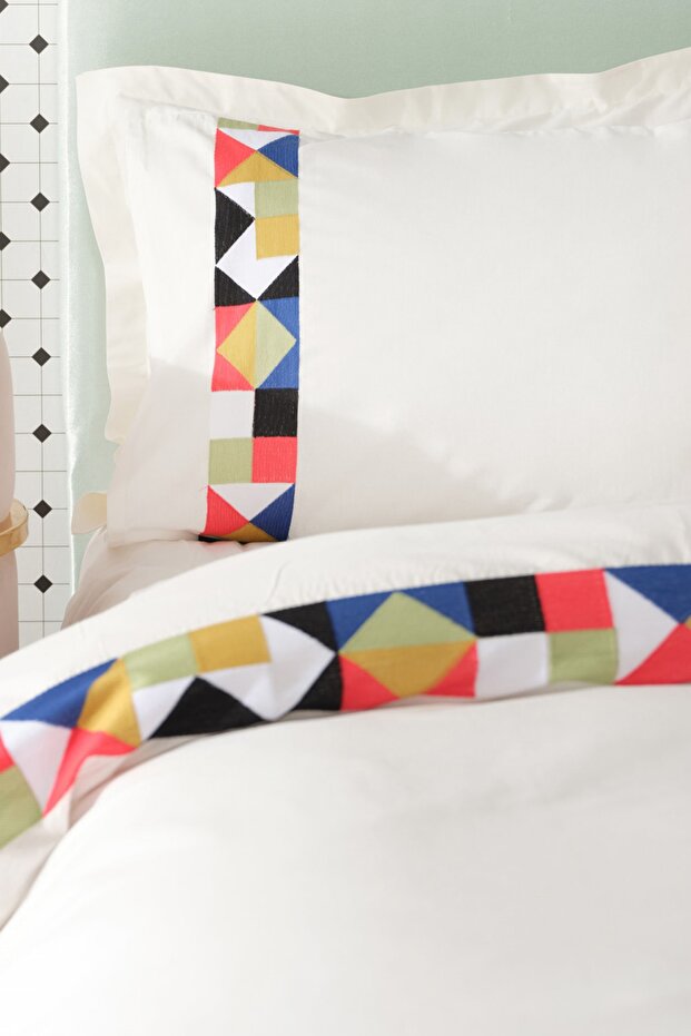Cedric Multi Double Duvet Cover Set - 100% Cotton Comfort