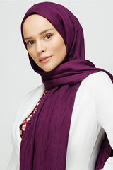 Pleated Bamboo Shawl, Lightweight & Breathable