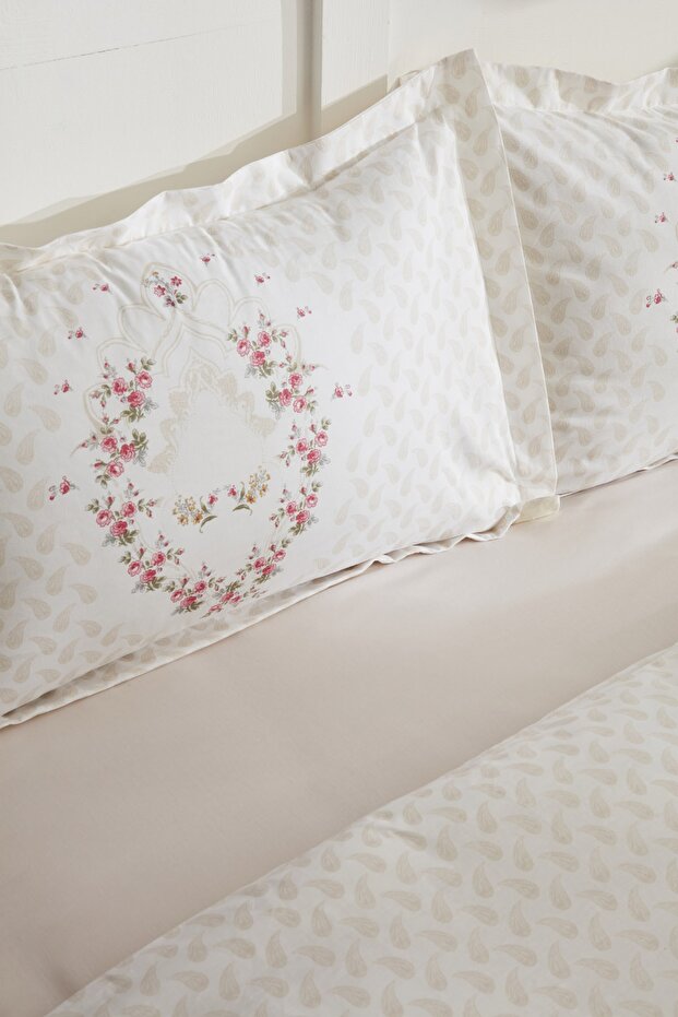 Ensemble Housse de Couette Simple Sonya - 100% Coton Motif Floral