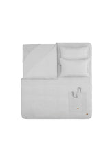Plain Double Duvet Cover Set - 100% Cotton Grey