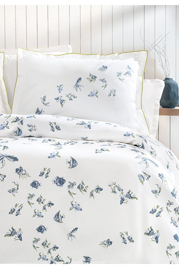 Betta Double Pique Set - 100% Cotton Marine Fish Print