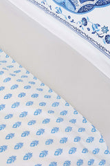 Idella Blue 100% Cotton Double Duvet Cover Set
