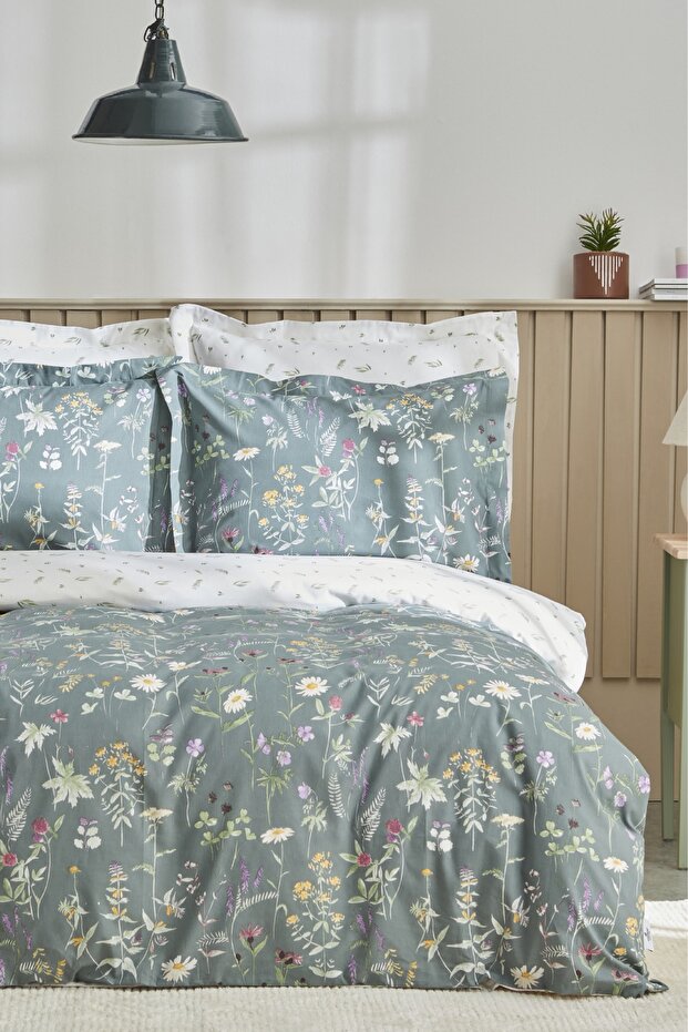 Evergreen Double Duvet Cover Set - 100% Cotton, 200x220cm