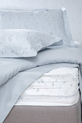 Ramona Double Bamboo Pique Bedding Set - Soft & Breathable Light Blue