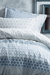 Malin Single Ranforce Duvet Cover Set - Blue, 100% Cotton