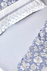 Celerina Blue 100% Cotton Single Duvet Cover Set