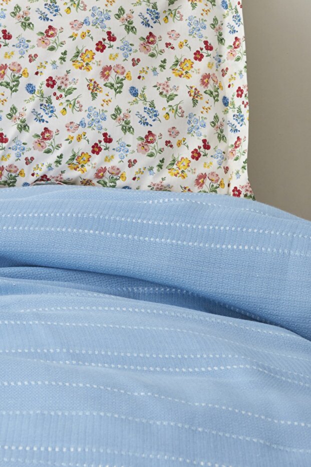 Noya 100% Cotton Double Pique Set - Soft & Breathable Blue