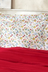 Noya 100% Cotton Single Pike Bedding Set - Red