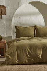 4 Element Double Duvet Cover Set - 100% Cotton Khaki