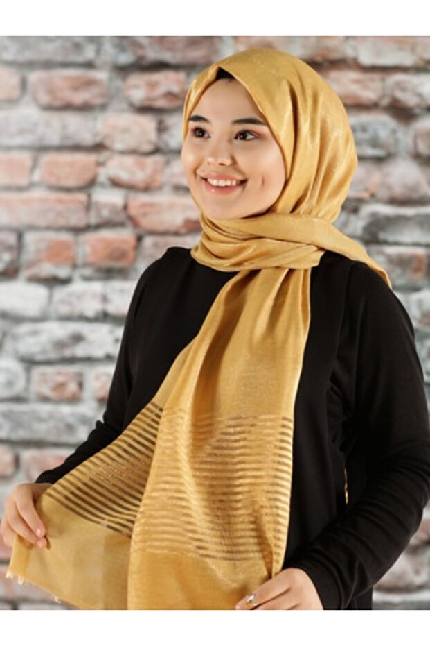 Sciarpa Hayal Abiye - Poliestere leggero color senape