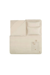 Plain 100% Cotton Ranforce King Size Duvet Cover Set - Beige