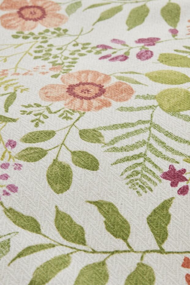 Single Floral Quilt Set - 160x220 cm, 100% Cotton