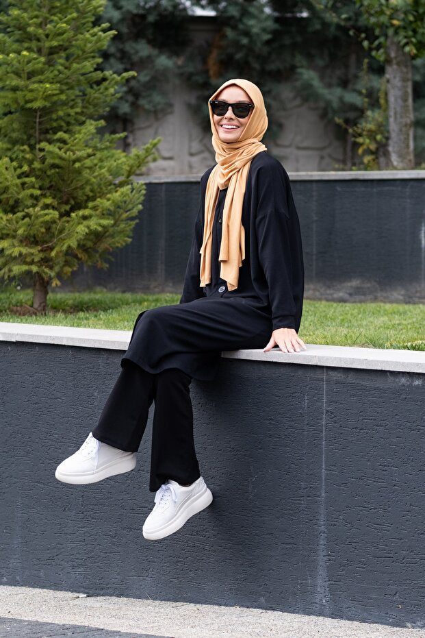 Hijab Pratico in Viscosa Pronto da Indossare - Senape ()