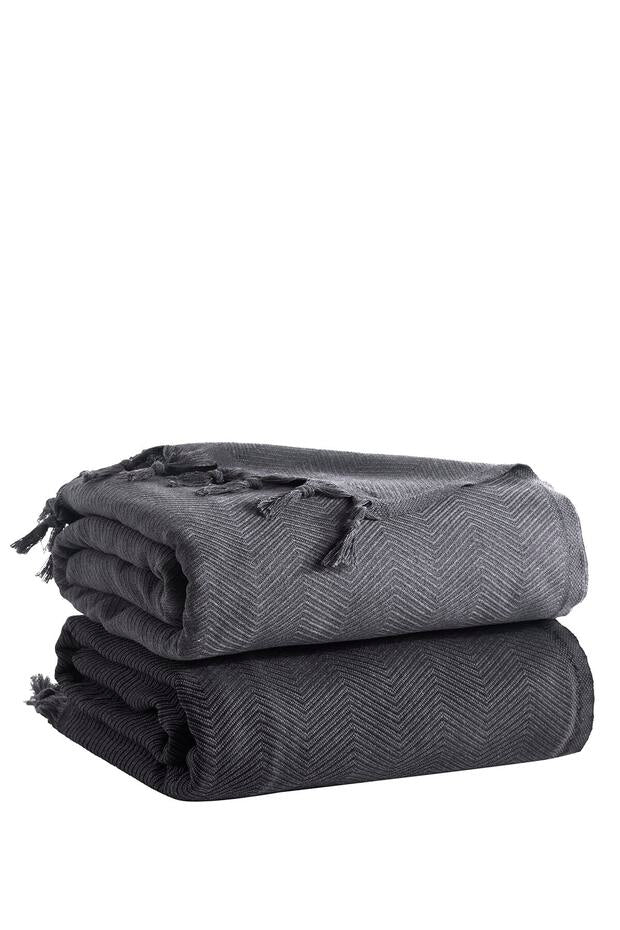 Sidney Double Cotton Pique Coverlet - 200x230 Cm, Soft & Breathable