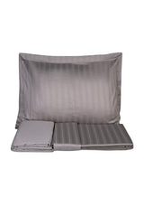 Charm Bold Grey 100% Cotton Double Duvet Cover Set