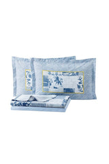 Cecilia Double Pique Set - Indigo Patchwork Bedding