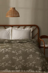 Almira Double Jacquard Quilt - 200x220 cm Khaki