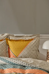 Selena Double Duvet Cover Set - 100% Cotton Mustard