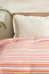 Montre Double Peştemal Pike - Orange Striped Blanket 180x220cm