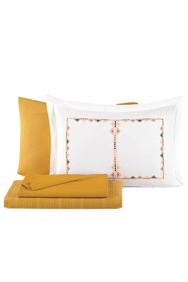 Marcia Modern Double Cotton Duvet Cover Set - 6 Pieces