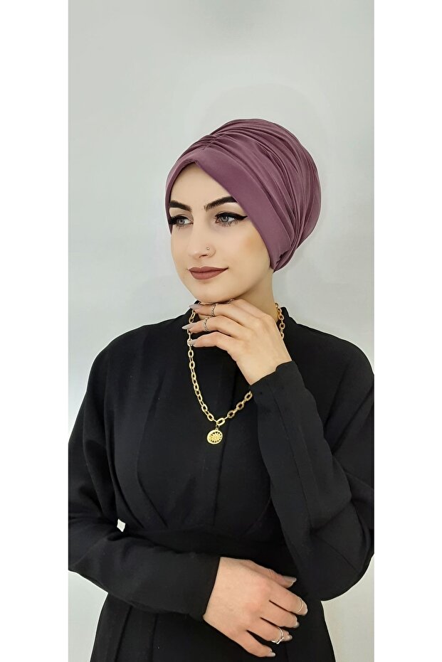 Polyester Lilac Turban - Stylish & Durable Headwrap