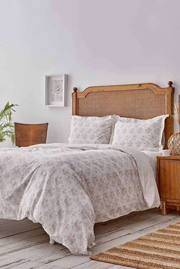 طقم غطاء لحاف مزدوج قطن 100% باللون الذهبي الجريء