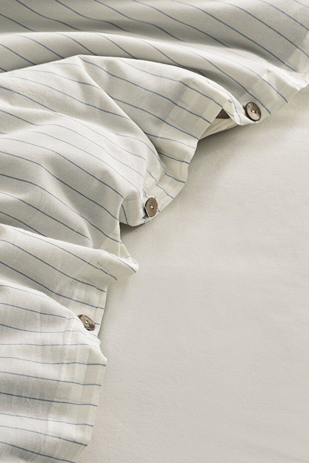 Easy Refine Double Duvet Cover Set - Washed Yarn-Dyed
